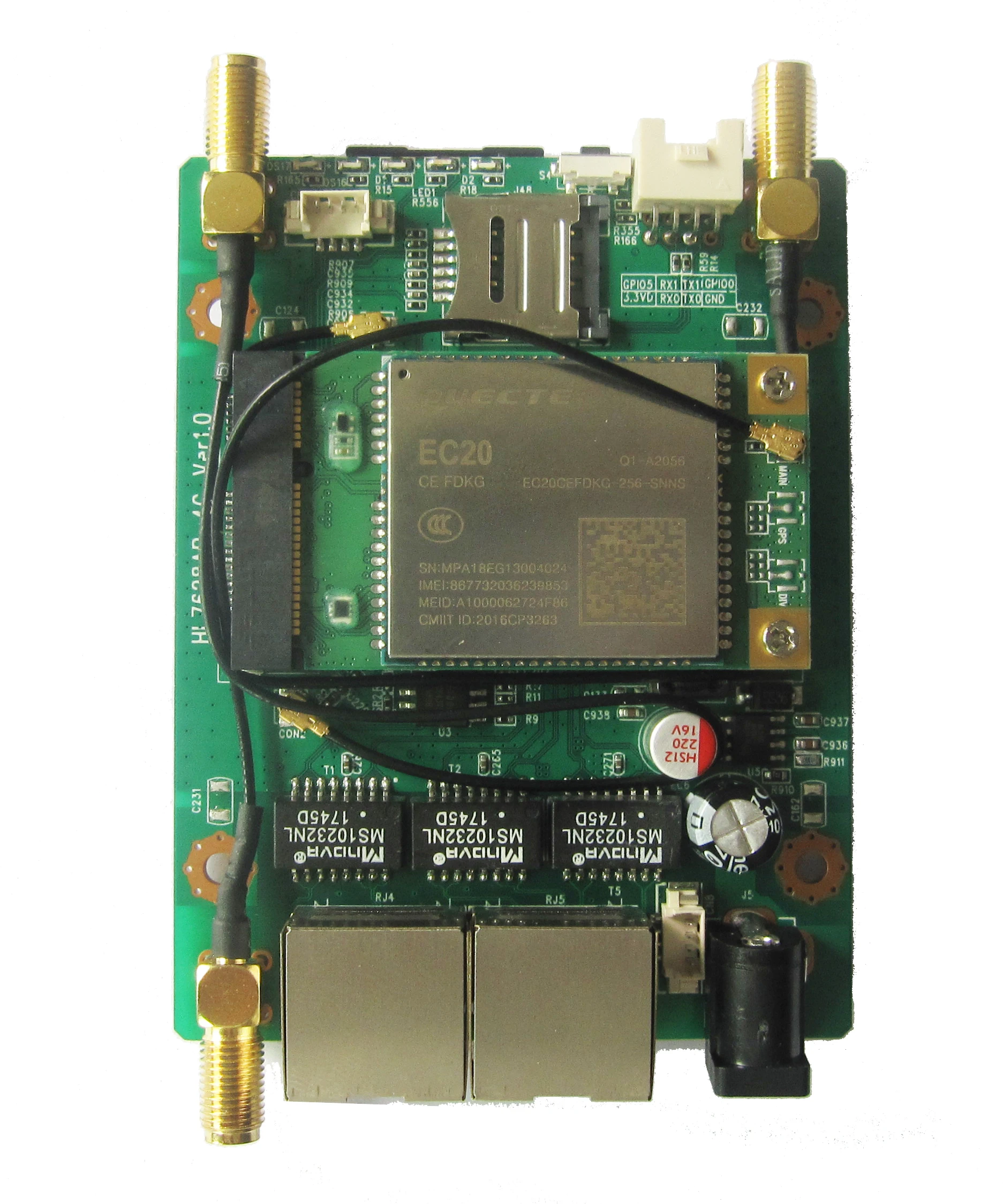 Tamanho mínimo Wifi placa-Mãe MT7628 placa-Mãe, 4G 7-modo Completo Netcom, 4G, wi-Fi Incorporado com Fio Imagem 3