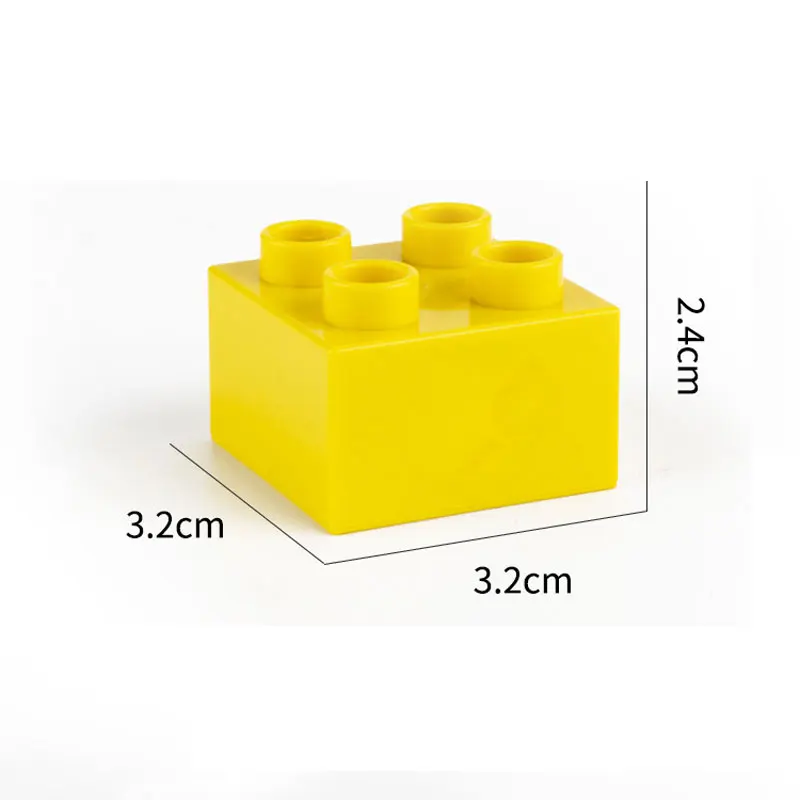 Tijolo fino 2x2 10pcs/lot DIY Educação Clássica Blocos de Construção Compatível Com lego Grandes Tijolos de plástico de Brinquedos Para Crianças Imagem 1