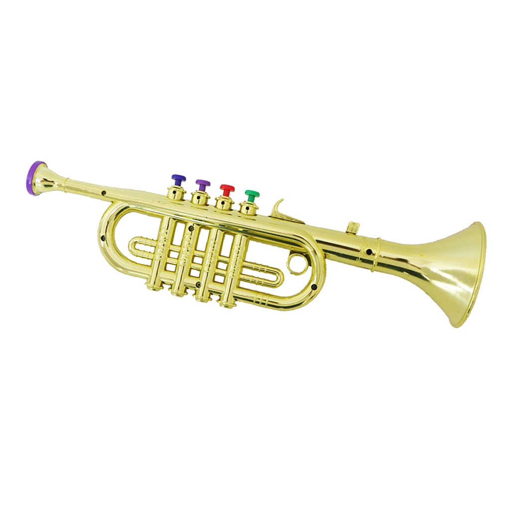 Trombeta De Brinquedo Com 3 Teclas Coloridas Instrumento Musical Presente Para Crianças Imagem 1