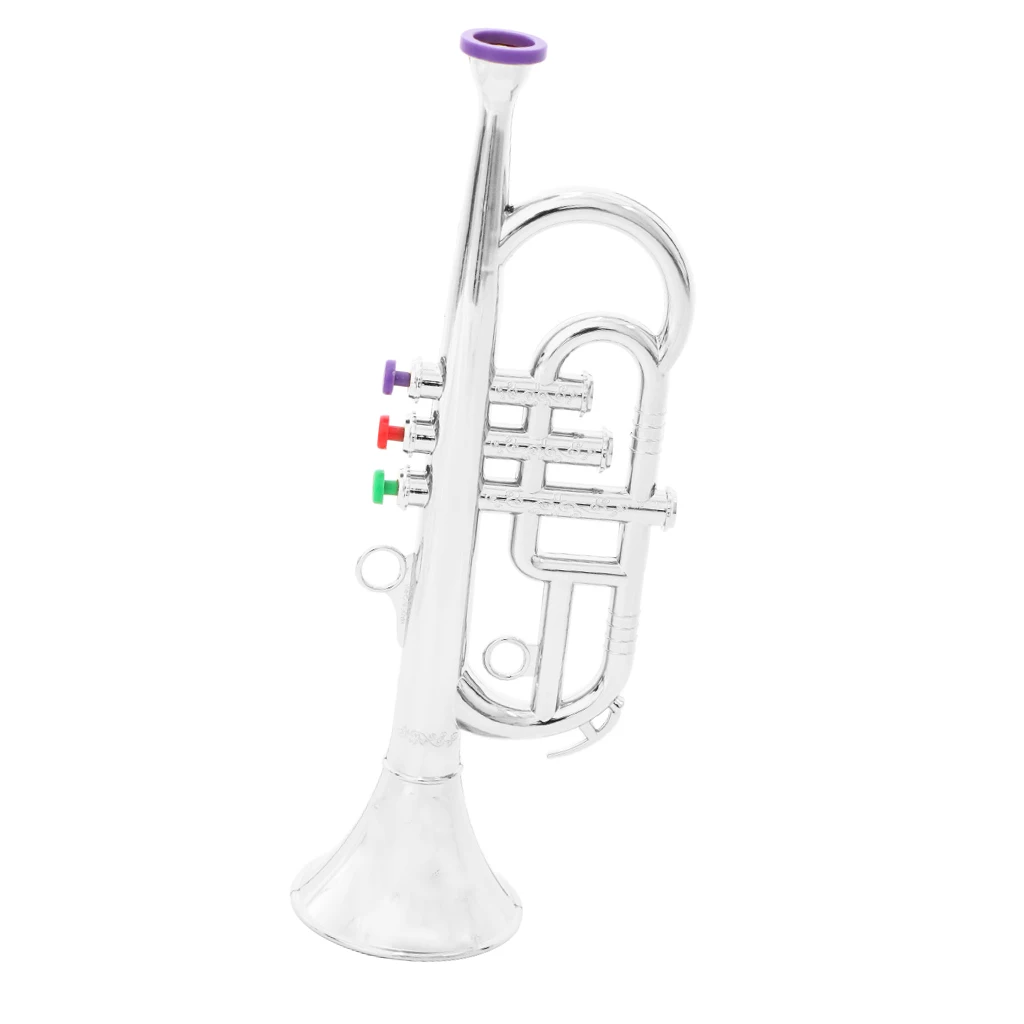 Trombeta De Brinquedo Com 3 Teclas Coloridas Instrumento Musical Presente Para Crianças Imagem 2