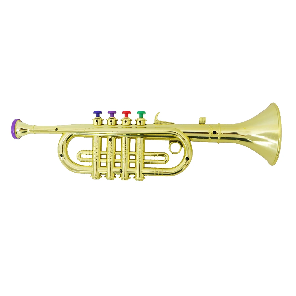 Trombeta De Brinquedo Com 3 Teclas Coloridas Instrumento Musical Presente Para Crianças Imagem 3