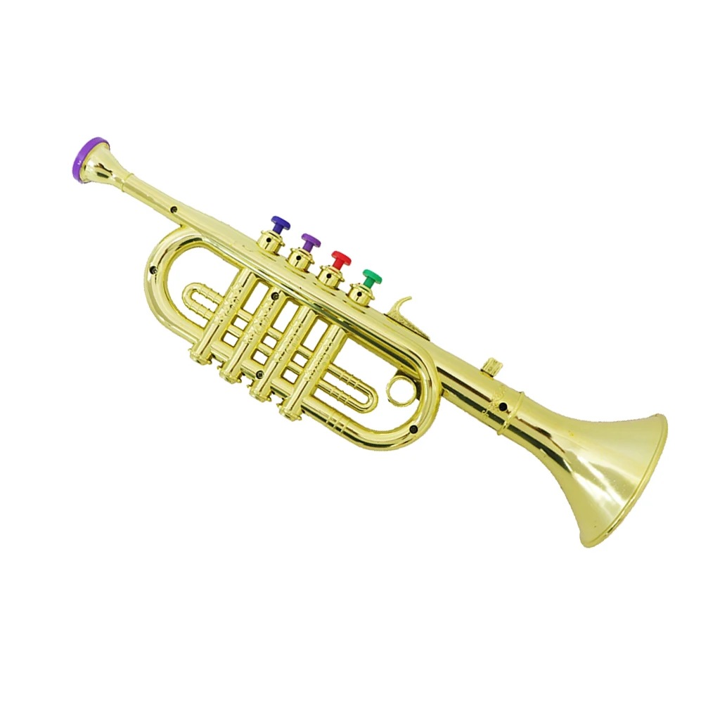 Trombeta De Brinquedo Com 3 Teclas Coloridas Instrumento Musical Presente Para Crianças Imagem 5