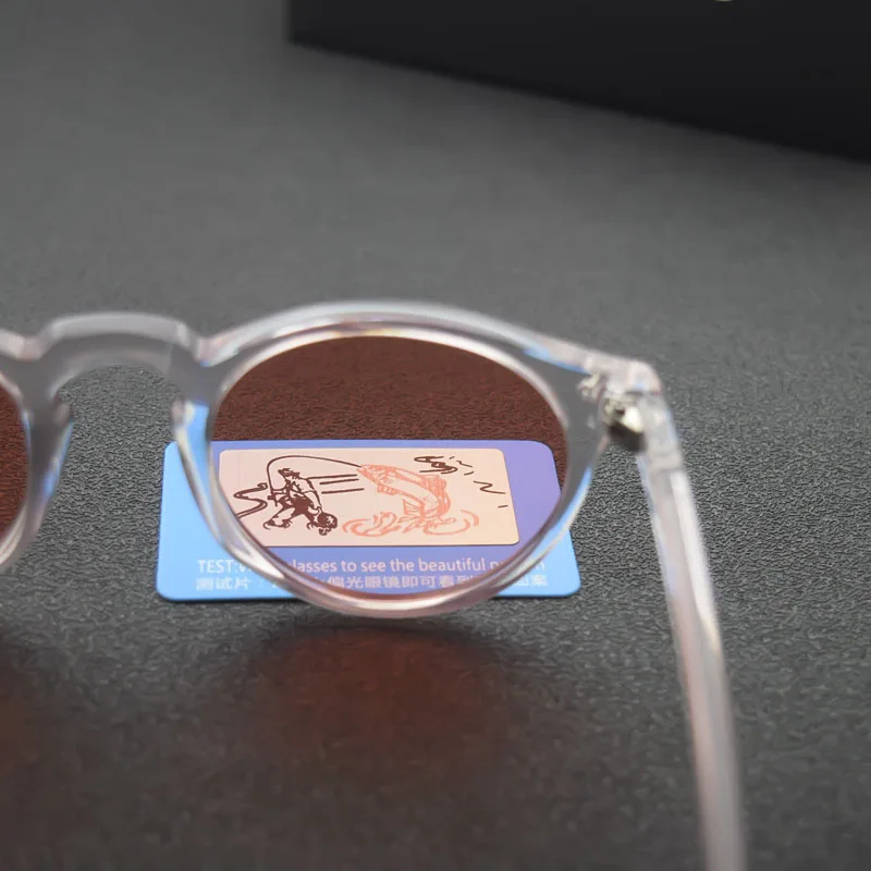 TUZENGYONG Óculos de sol Polarizados Mulheres Homens Vintage Rodada Lente PC Frame Marca de Designer de Condução de Óculos de Sol Oculos De Sol UV400 Imagem 4