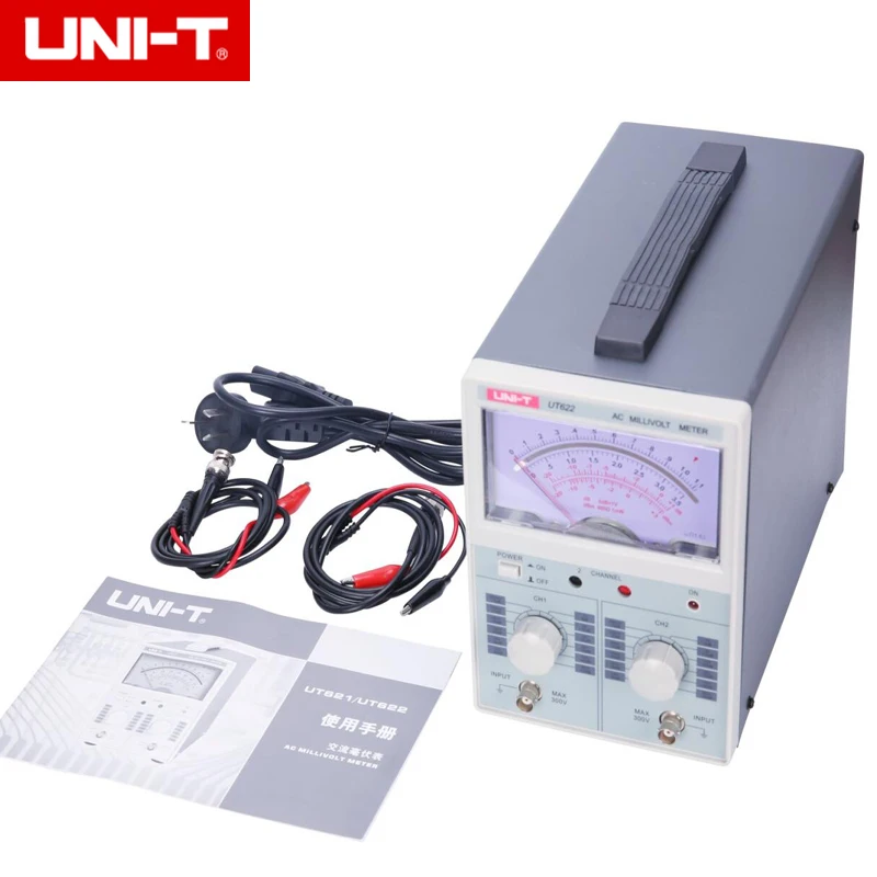 UNIDADE UT622 Dual Channel CA voltímetro digital/milivolts medidor Imagem 5