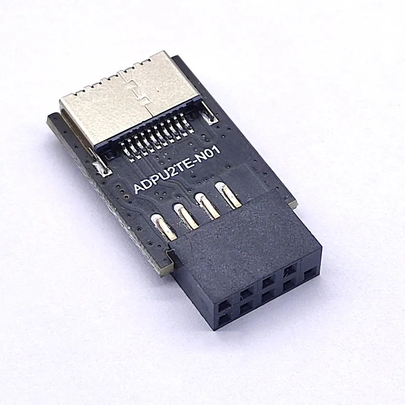 USB2.0 Cabeçalho Interno para USB 3.1/3.2 Tipo C Dianteiro Tipo E o TIPO de Adaptador-E 20pin para 9pin Conversor para placa-Mãe Conector de Riser Imagem 1