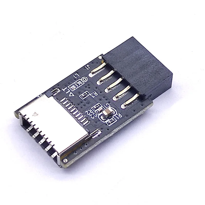 USB2.0 Cabeçalho Interno para USB 3.1/3.2 Tipo C Dianteiro Tipo E o TIPO de Adaptador-E 20pin para 9pin Conversor para placa-Mãe Conector de Riser Imagem 2