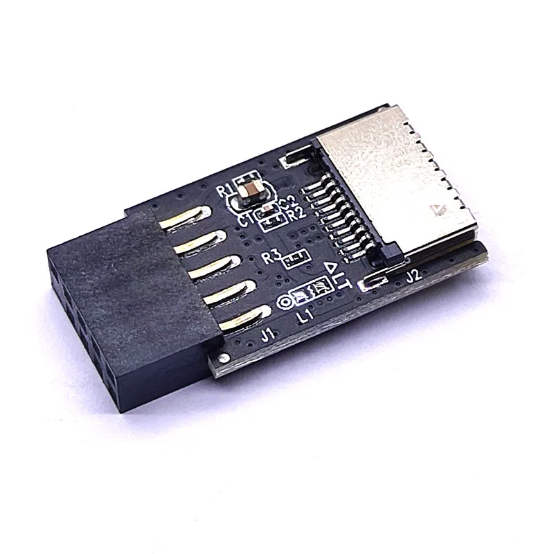 USB2.0 Cabeçalho Interno para USB 3.1/3.2 Tipo C Dianteiro Tipo E o TIPO de Adaptador-E 20pin para 9pin Conversor para placa-Mãe Conector de Riser Imagem 3