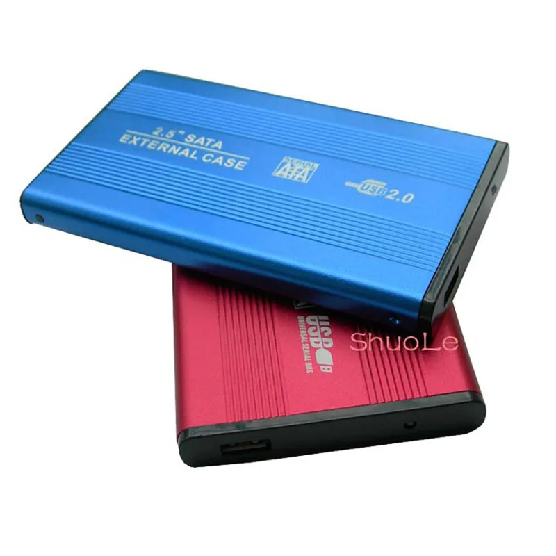 USB2.0 Unidade de disco Rígido do Compartimento de Disco HDD Externo Caixa de Caso Transportador de 2,5