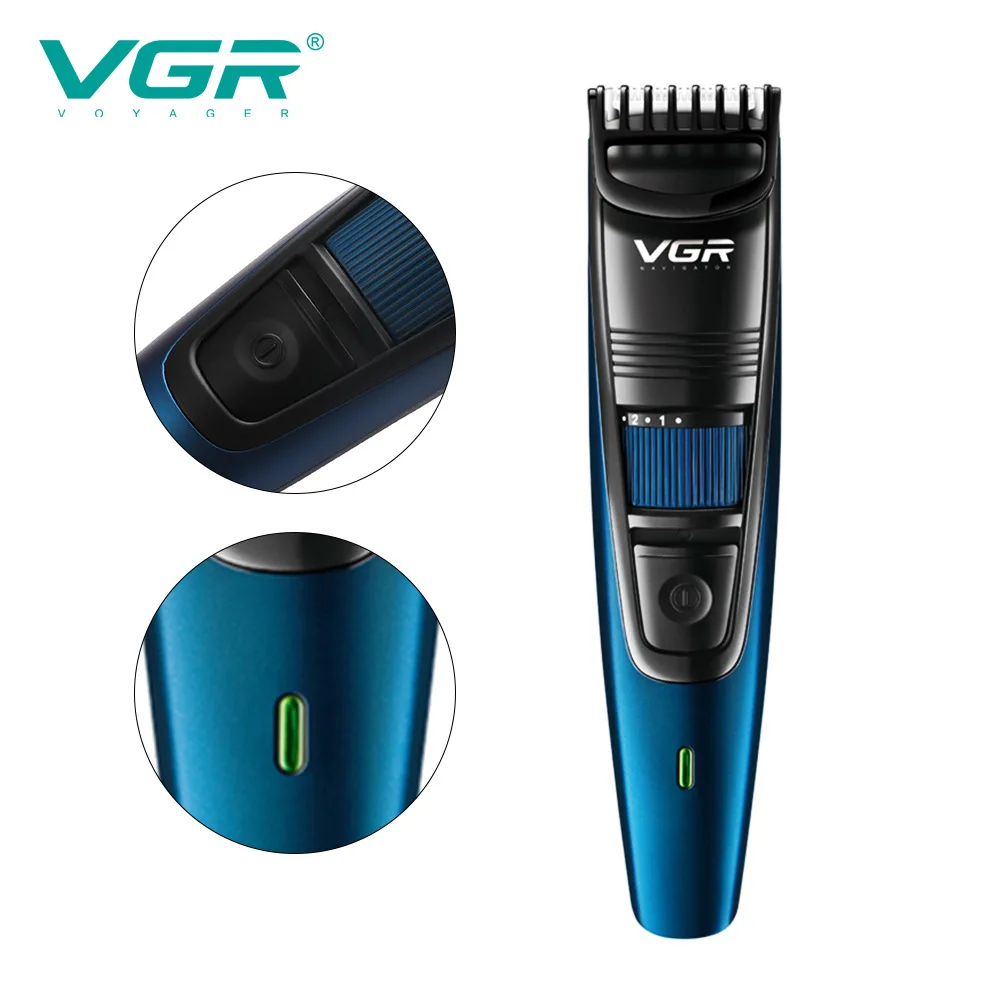 VGR 052 Cabelo Clipper Profissional de Cuidados Pessoais Recarregável USB Barbearia Aparador Para os Homens de Lavar roupa Barbeiro Corte de cabelo VGR V052 Imagem 2
