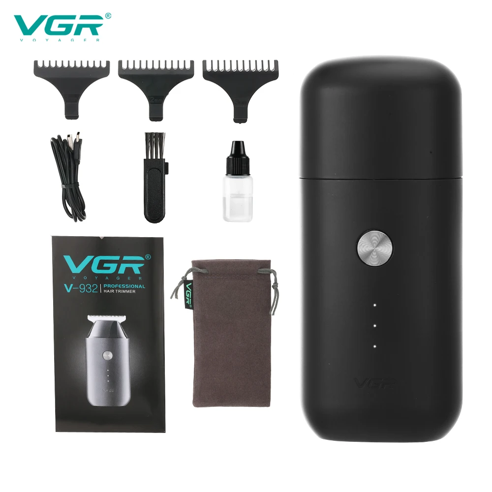 VGR Novo Mini Cabelo Clipper Compacto e Portátil máquina de Barbear Recarregável USB de Homens-máquina de Barbear dos Homens de Lâmina Única de Cabelo Clipper V-932 Imagem 4
