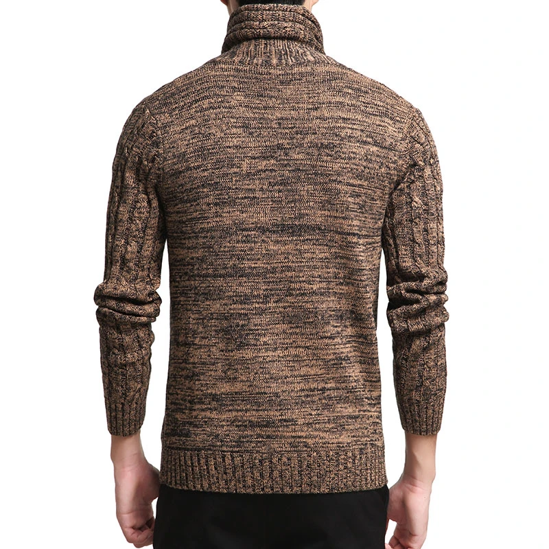 Warm Coats Grosso Suéter de Homens V-Pescoço Sólido Ajuste Fino que Knitting o Botão Suéteres masculinos do Estilo de Coreia, Outono Moda Casual Topo Imagem 3