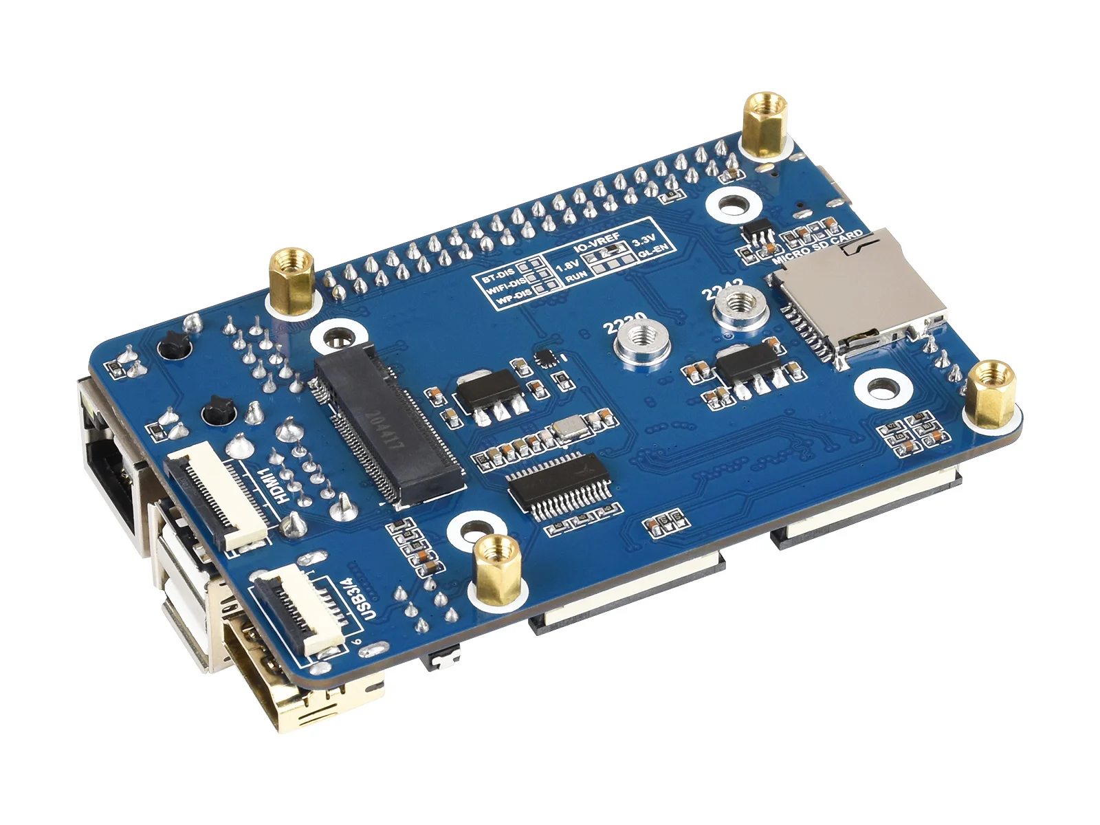 Waveshare Mini Placa de Base(Uma)para o Raspberry Pi Calcular o Módulo 4,a Bordo de Conectores, Incluindo:CSI/DSI/VENTILADOR/USB/RJ45 Gigabit Ethernet Imagem 1