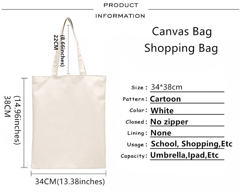 Wc Vinculado Hanako Kun shopping bag shopper bolsa de lona de algodão reutilizável reciclagem bolsa bolsa sacola tote net sac tissu Imagem 5