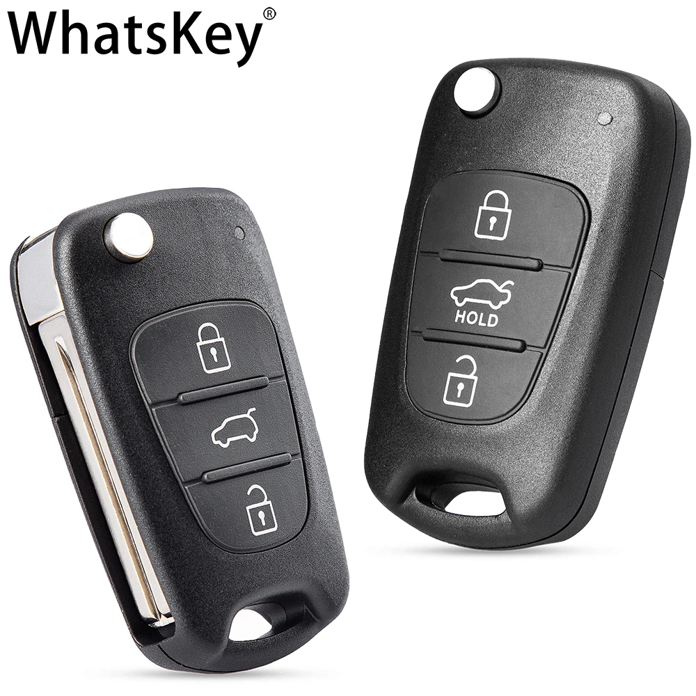 WhatsKey Flip-chave shell Para Hyundai I30 IX35 Ceed Picanto Cerato Sportage Para Kia Rio 3 K2 K3 K5 Alma Tecla Auto caso de Habitação Fob Imagem 1