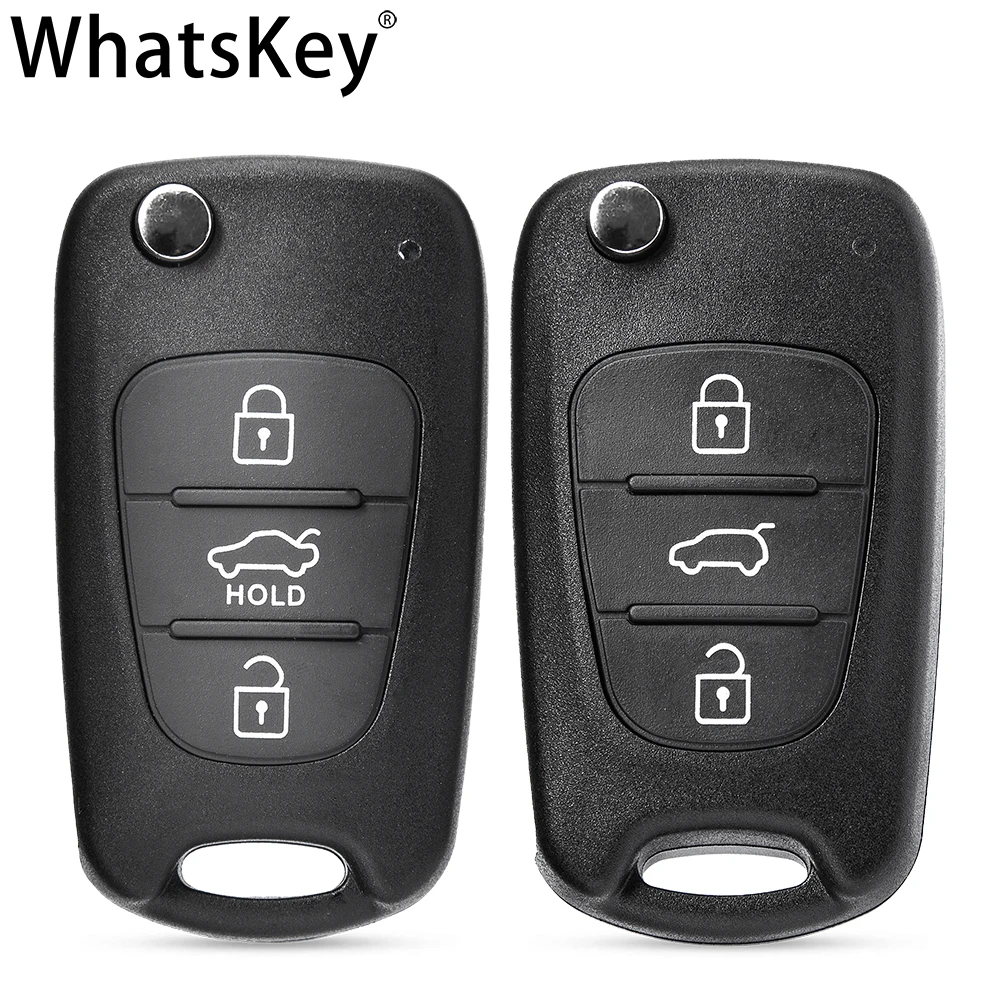 WhatsKey Flip-chave shell Para Hyundai I30 IX35 Ceed Picanto Cerato Sportage Para Kia Rio 3 K2 K3 K5 Alma Tecla Auto caso de Habitação Fob Imagem 2
