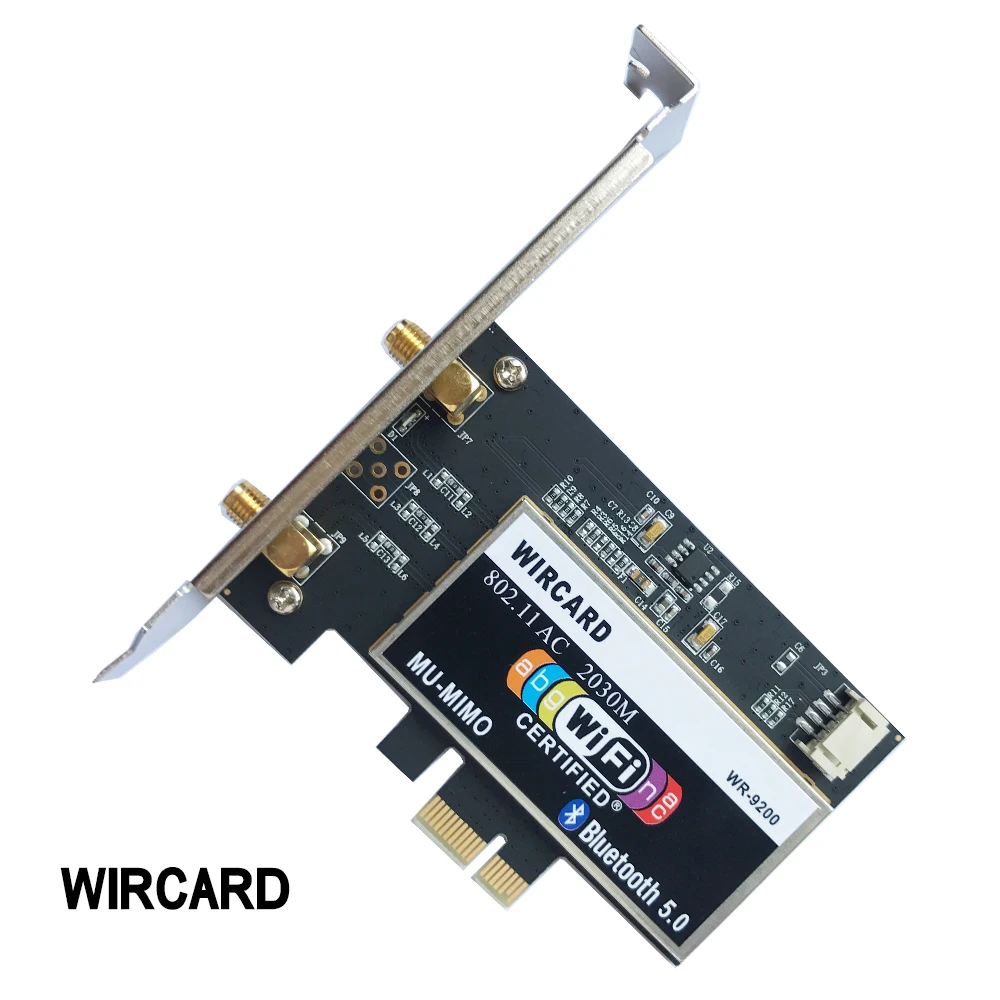 WIRCARD sem Fio-AC 9260 CA para Intel 9260ac 9260NGW 802.11 ac 2030Mbps PCI e PCIE 1X Adaptador de wi-Fi BT 5.0 Placa de Rede Imagem 1