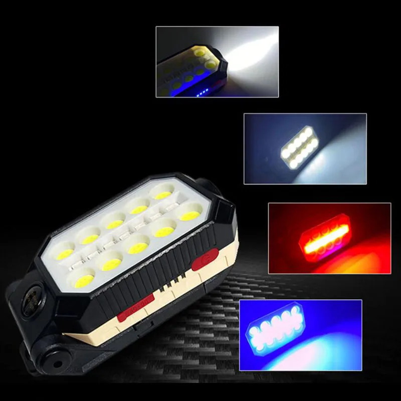 XIWANGFIRE DIODO emissor de Luz Recarregável USB Ímã Trabalho de Design Lanterna Ajustável, Impermeável Lâmpada de Acampamento Com indicação de Potência Imagem 1
