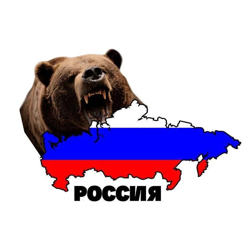 YJZT 14,8 CM*10 CM de Urso união soviética, a Rússia Adesivo de Carro Personalidade Reflexiva Decalque 6-0170 Imagem 1