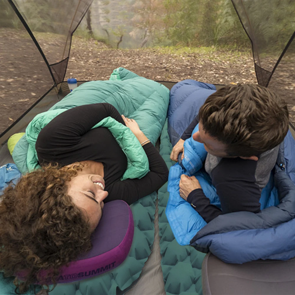 Zomake ultraleve dormir almofada de enchimento rápido air bag acampamento colchão de dormir trekking, caminhadas, camping colchão inflável Solteiro Imagem 5