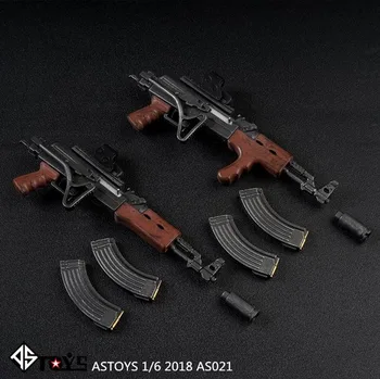 1/6 Escala AK Série de Grão de Madeira com Bunda AK47 Tático de Arma Rifle Arma de Modelo de Brinquedos Ajuste De 12