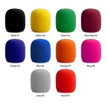 10 cores mistura de cores de Mão Fase Mic Cobrir Forma de Bola de Microfone pára-Brisas de Espuma Microfone Tampa de Karaoke, DJ de Proteção