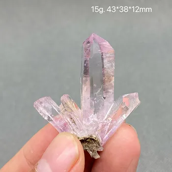 100% Natural Raro México Cruz de cabeça Dupla de cristal de ametista mineral amostra de Cristal de Quartzo de Cluster 1