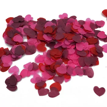 1000pcs/saco Multicolor Coração confetes de casamento, decoração de balões, enchimento de papel confete partido Jogando Suprimentos de chá de bebê decoração de mesa 1