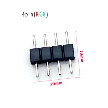 100Pcs 4pin Agulha 4pin RGB Conector do Tipo Macho de Duplo 4pin para 3528 5050 RGB LED Strip Led acessórios 1