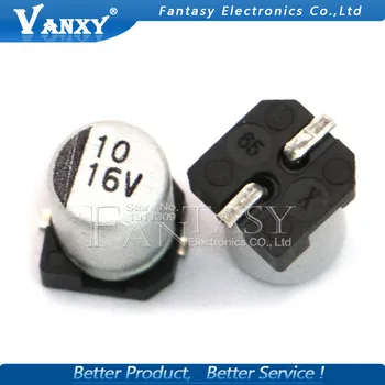 10PCS capacitor Eletrolítico 16v10uf 4*5 mm SMD alumínio capacitor eletrolítico de 10uf 16v
