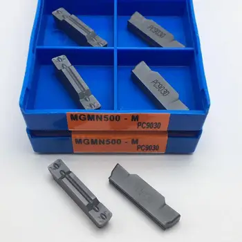 10PCS ferramenta de corte MGMN500 M PC9030 5mm separação fina de metal duro com fenda de lâmina de metal, ferramentas de torno CNC de torneamento ferramenta MGMN 500