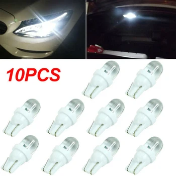 10Pcs/set T10 501 W5W Carro do Lado de Lâmpadas, o Número da Placa do Interior Cunha LED Branco Baixo Consumo de Energia de Alta Qualidade 1