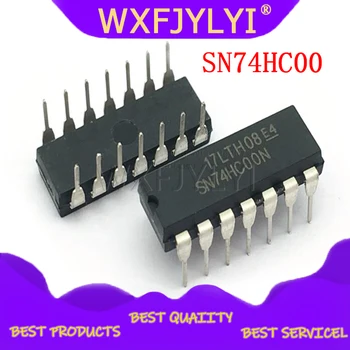 10PCS SN74HC00 HC00 74HC00 74HC00N DIP-14 , porta NAND IC Novo Original