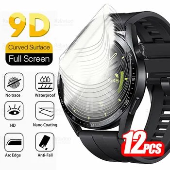 12PCS Para Huawei Assistir GT 3 Protetor de Tela Curvo Completo de Hidrogel Suave Filme Smart Watch GT3 42mm 46mm Películas de Protecção Não de Vidro