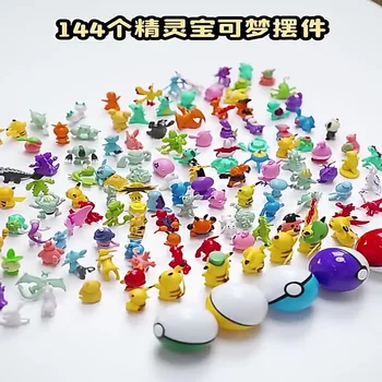 144 Peças de estilos Diferentes Modelos de Venda Quentes do Anime Pokemon Pikachu Elf Bola Figura de Ação Brinquedos Aniversário ChristmasGifts PVC