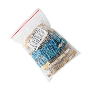 150pcs/lote 30 valores 2W Resistência de 1% de resistores de Filme de Metal Variedade Kit 0.1~750 Ohm 1K~820K Ohms DIY Eletrônico Resistores do Conjunto de