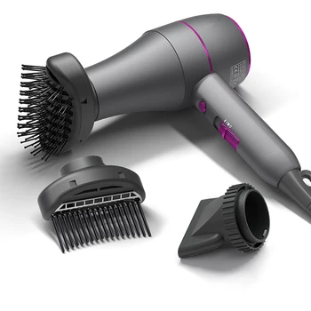 1800W de Cabelo Secador de cabelo de Secagem Rápida com 2-em-1 Concentrador de Estilo e Anexos, 3 Definição de Calor e Frio Botão, Ar Quente, Escova