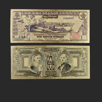1896 Ouro Antigo Banhado a Lembrança de 3PCS Moeda Notas de Decoração de Antiguidades 1 2 5 Dólar Presentes Banhado a Ouro 24K 2