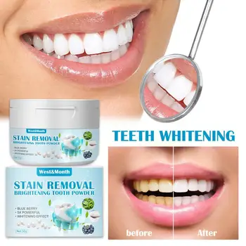 1Can Dentes, Remoção do Pó Conveniente Dentes que Whitening a Solução Oral de Cuidados de Mirtilo bicarbonato de sódio Dentes Pó de Dente Manchas