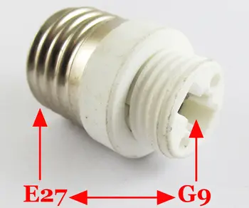 1pc E27 Masculino a G9 Feminina Soquete da Base de dados de LED de Halogênio, Lâmpada CFL, Lâmpada Adaptador 1