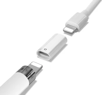 1pcs Conector Branco Para Apple Lápis Relâmpago Cabo Adaptador de Carregamento e Tether para iPad Pro fêmea-Fêmea Conector 2