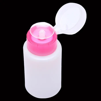 1pcs/lote-de-Rosa Reutilizável Garrafas de Plástico Vazias Maquiagem 150ml Bomba de Dispensador de Nail Art polonês Removedor de Limpeza maquiagem ferramentas de Garrafa