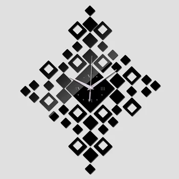 2019 promoção Acrílico novo Multi-conjunto de peças de relógio de parede design moderno de luxo espelho 3d de cristal de Quartzo relógios watche 2