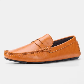 2021 primavera Doudou sapatos de couro macio, sola macia capa de pé plano inferior confortável, masculina casual sapatos de couro