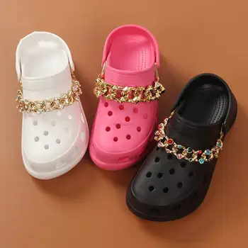 2022 Croc Cadeias de Mulheres Designer de Sapatos Encantos de Acrílico, Strass Croc Encantos Sapato Decoração DIY Destacável Sapatos Acessórios