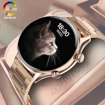 2022 Novo AMOLED 390*390 Tela HD NFC Smart Assistir a Mulher de Chamada Bluetooth Relógios de Homens IP68 Impermeável Smartwatch Para Huawei Xiaomi