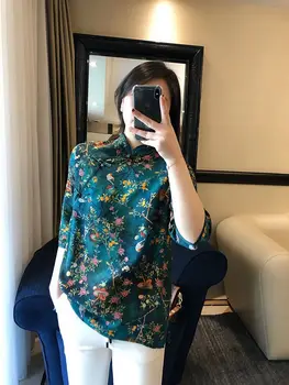 2023 blusa estilo chinês traje macio qipao tops camisa china mujer hanfu camisa blusa cheongsam chiffon blusa oriental camisas 2