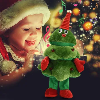2023 Natal Elétrica Brinquedos De Pelúcia Árvore De Natal Pode Cantar E Dançar Árvore De Natal Da Parte Elétrica De Brinquedos Para As Crianças De Presente De Natal 1