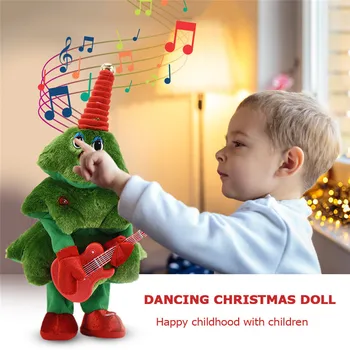 2023 Natal Elétrica Brinquedos De Pelúcia Árvore De Natal Pode Cantar E Dançar Árvore De Natal Da Parte Elétrica De Brinquedos Para As Crianças De Presente De Natal 2