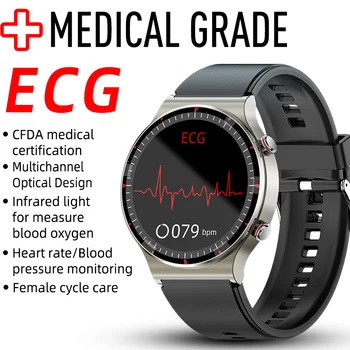 2023 Novo ECG+PPG Smart Watch Homens Health Monitor de frequência Cardíaca Pressão Arterial Assistir IP67 Impermeável Esporte Smartwatch Homens Para Xiaomi