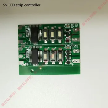 2812 tira de led controlador de 5V Não é impermeável MINI PCB dimmers gradiente de alteração de Cor de luz de Jateamento flash 10pcs/lot 2